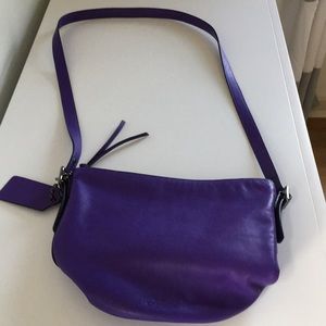 Purple, leather Coach purse